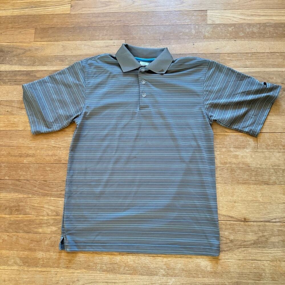 Slazenger sage blue black polo golf shirt size small S
b25